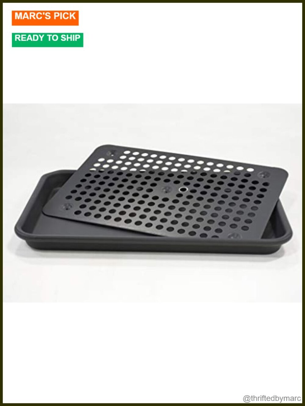 Anodized Aluminum Half Sheet Oven Roaster Pan Set with Perforated Insert